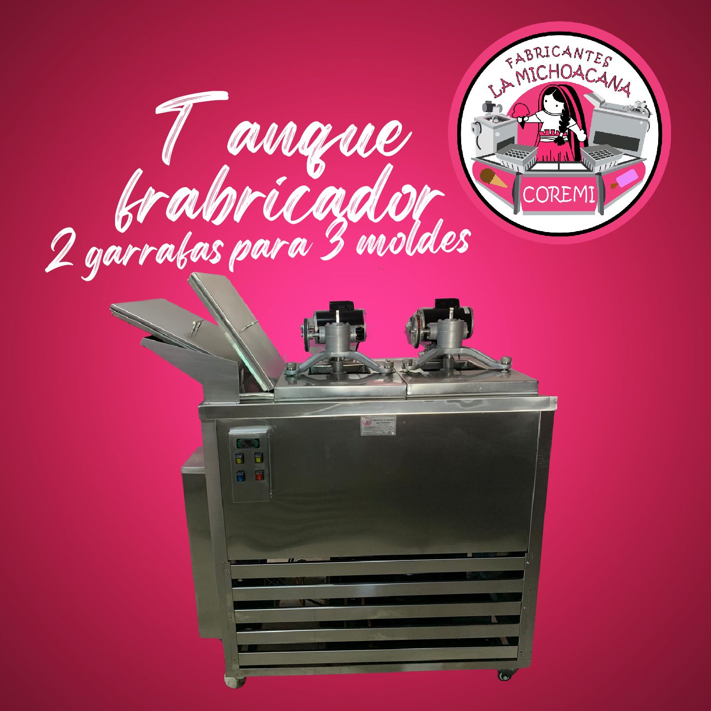 Maquina Electrica Chocolatera con Moldes Rosado